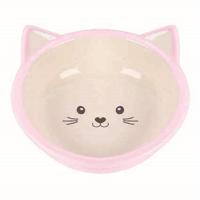 HAPPY PET VOERBAK KITTEN ROZE / CREME