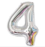 2 stuks 40 inch aluminium folie nummer ballonnen verjaardag bruiloft verlovingsfeest decor Kids bal Supplies (4-zilver) 2 stuks 40 inch aluminium folie nummer ballonnen verjaardag bruiloft verlovingsfeest decor Kids bal Supplies (4-zilver)