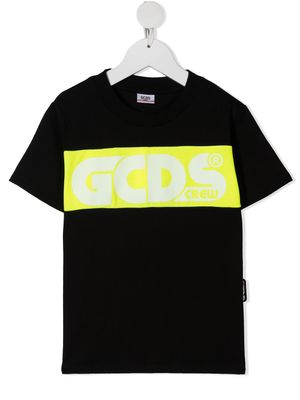 Gcds Kids t-shirt colour block à logo - Noir