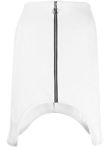 Lourdes minijupe asymétrique zippée - Gris