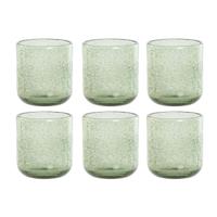 Glazenset Home ESPRIT Groen Kristal 320 ml (6 Stuks)