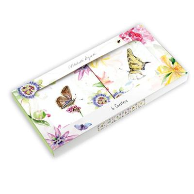 Michelle Dujardin Vlinders Onderzetters 6 stuks