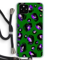 Green Cheetah: Pixel 5a 5G Transparant Hoesje met koord