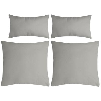 Stof Textile sierkussen Nelson - 4x - lichtgrijs - 2 formaten - polyester