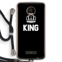 King zwart: Motorola Moto Z Force Transparant Hoesje met koord