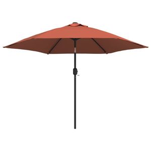 The Living Store Tuinparasol Solar LED Verlichting - 300x225 cm - Terracotta