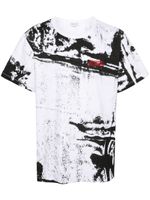 Alexander McQueen t-shirt en coton à logo brodé - Blanc