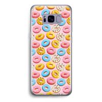 Pink donuts: Samsung Galaxy S8 Transparant Hoesje - thumbnail