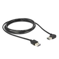 DeLOCK easy-usb 2.0 m > hoek m kabel (zwart, 1 meter)