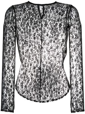 ISABEL MARANT haut Toyela en dentelle - Noir