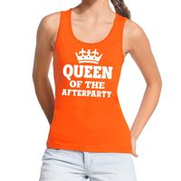 Oranje Queen of the afterparty tanktop / mouwloos shirt dames - thumbnail