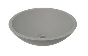 Mueller Mira wastafel solid surface rond 43x13cm betonlook