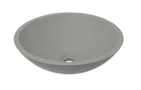 Mueller Mira wastafel solid surface rond 43x13cm betonlook - thumbnail