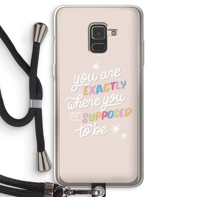 Right Place: Samsung Galaxy A8 (2018) Transparant Hoesje met koord