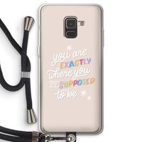 Right Place: Samsung Galaxy A8 (2018) Transparant Hoesje met koord