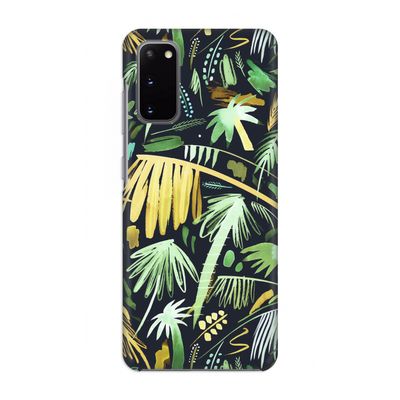 Tropical Palms Dark: Volledig geprint Samsung Galaxy S20 Hoesje