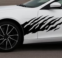 Autosticker tribal monokleurige strepen