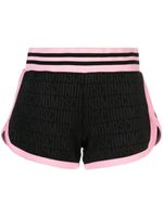 Moschino short de survêtement à logo en jacquard - Noir - thumbnail