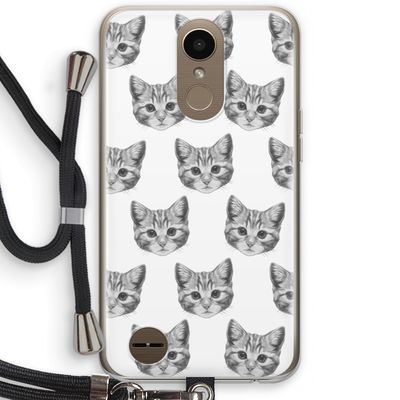 Kitten: LG K10 (2017) Transparant Hoesje met koord