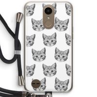 Kitten: LG K10 (2017) Transparant Hoesje met koord