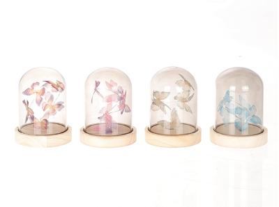 Stolp met vlinder met verlichting 13,5cm