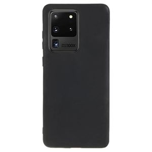 Anti-Vingerafdruk Mat Samsung Galaxy S20 Ultra TPU Hoesje - Zwart