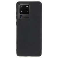 Anti-Vingerafdruk Mat Samsung Galaxy S20 Ultra TPU Hoesje - Zwart