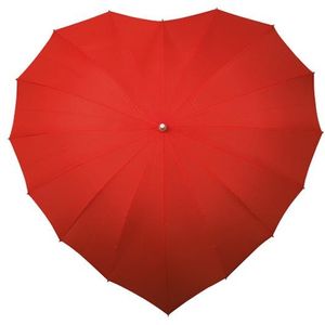 hartparaplu met UV-bescherming, rood