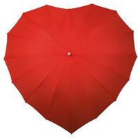 hartparaplu met UV-bescherming, rood
