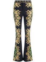 alice + olivia pantalon Olivia évasé à broderies - Vert