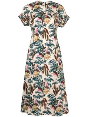 Ulla Johnson robe Devon à fleurs - Tons neutres