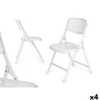 Vouwbare Stoel Gift Decor Wit 59 x 50 x 82 cm 108 x 11,5 x 50 cm (4 Stuks)