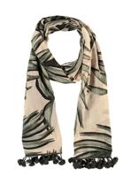 Sarlini Langwerpige Sjaal Leaves Khaki