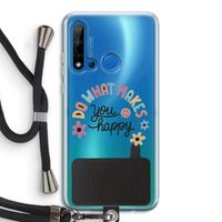 Happy days: Huawei P20 Lite (2019) Transparant Hoesje met koord