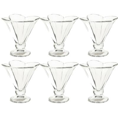 IJscoupes/ijsschaaltjes - 6x - glas - 200 ml - dessert schaaltjes