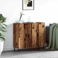 Dressoir met opslag met de deur Bruin 90 x 34 x 80 cm Bewerkt hout