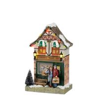 Christmas village shop battery operated l12,5xb8,5xh20,5 cm - Luville