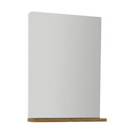 Badkamerspiegel BWS Elmas 56.2x44x9.5cm Met Planchet Bruin