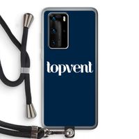 Topvent Navy: Huawei P40 Pro Transparant Hoesje met koord