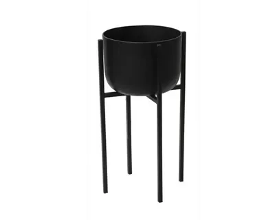 Plantenstandaard medium mat zwart 33x33x60cm