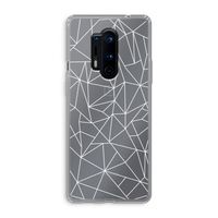 Geometrische lijnen wit: OnePlus 8 Pro Transparant Hoesje