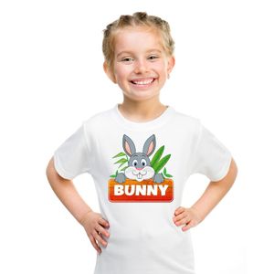 T-shirt wit voor kinderen met Bunny het konijn