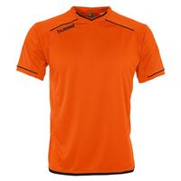Hummel 110113K Leeds Shirt Korte Mouw Kids - Orange-Black - 116