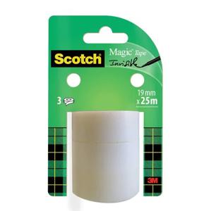 Plakband Scotch Magic 19mmx25m onzichtbaar