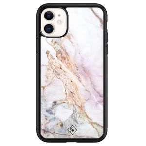 iPhone 11 glazen hardcase - Parelmoer marmer