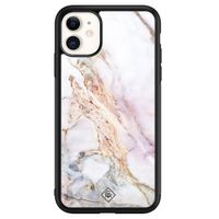 iPhone 11 glazen hardcase - Parelmoer marmer
