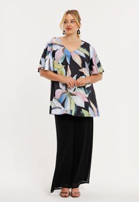 Yoek Tuniek flare PASTEL | Zwart | Maat 54/56