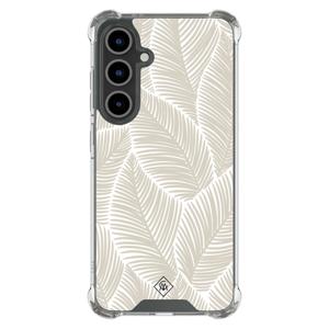 Samsung Galaxy S24 FE shockproof hoesje - Palmy leaves beige