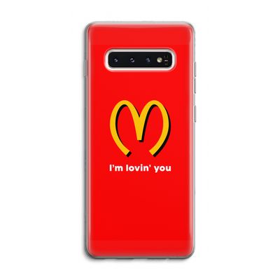 I'm lovin' you: Samsung Galaxy S10 4G Transparant Hoesje