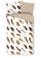 Good Morning Dekbedovertrek "veren" - Zand - (140x200/220 cm) - Katoen